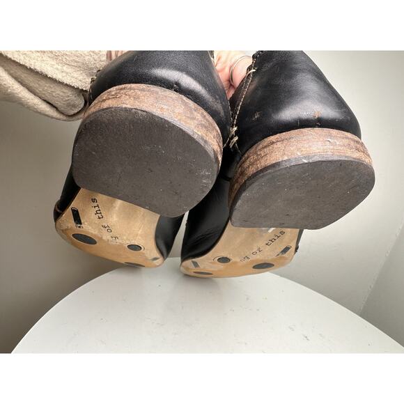 Fly London Square Toe Single Monk Strap Black Leather Men Shoes Sz 45 11.5-12 US - Picture 13 of 16